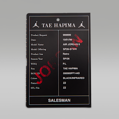 Jordan 6 Retro "Infrared Salesman" Baby/Toddler Shoes