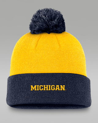 Мужские  Michigan Peak Jordan Brand College Cuffed Pom Beanie