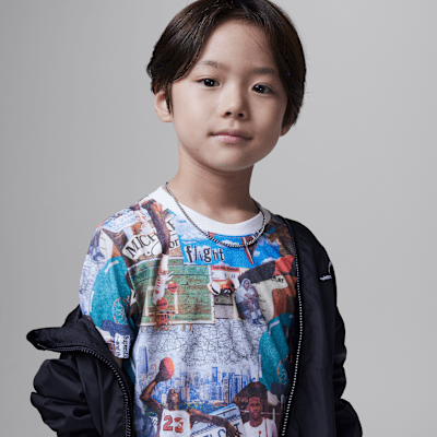 Playera con estampado de collage para preescolar Jordan MJ Brooklyn