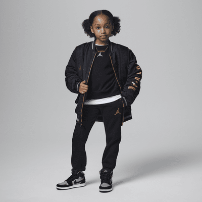 Jordan Take Flight Black and Gold Fleece Pants Little Kids Pants