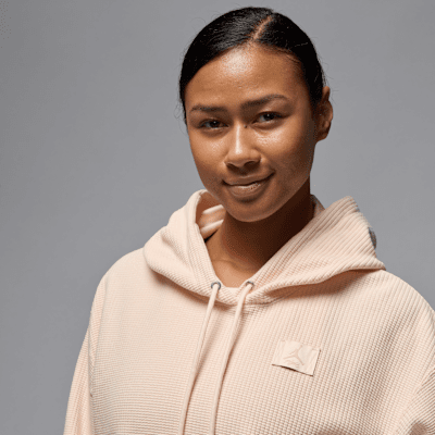 Jordan Flight Fleece Waffle Saten Astarlı Kadın Kapüşonlu Üstü
