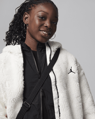 Jordan Jacquard Sherpa Jacket Older Kids Jacket. Nike AT