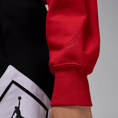 Sudadera con gorro con forro de satén corta para mujer Jordan Flight Fleece