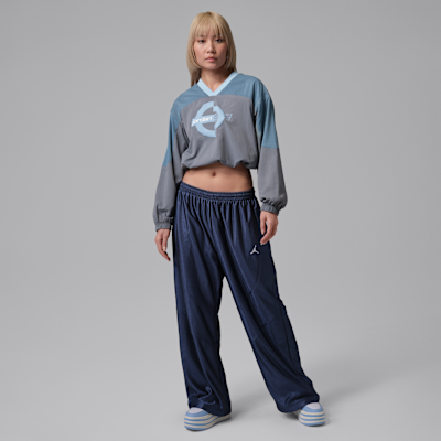 조던 브루클린 여성 우븐 긴팔 그래픽 풀오버