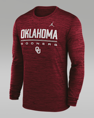 Мужская футболка Oklahoma Sideline Velocity Jordan Brand Dri-FIT College