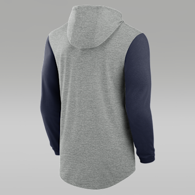 Michigan Basketball Men's Jordan Brand Dri-FIT College Long-Sleeve Hooded T-Shirt