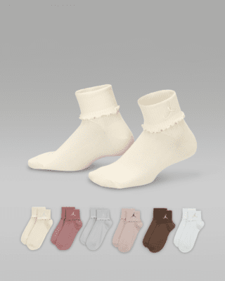 Детские носки Jordan Big Kids' Foldover Ankle Socks (6 Pairs)