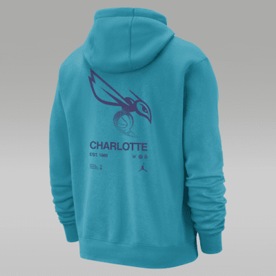 Sudadera con gorro sin cierre Nike de la NBA para hombre Charlotte Hornets Club Courtside