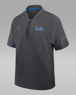 Мужская куртка UCLA Sideline Coach Jordan Brand College 1/2-Zip Short-Sleeve Hooded