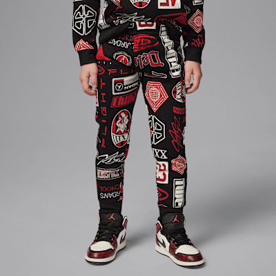 Jordan Brooklyn kétrészes, mintás polár kapucnispulóver-szett kisgyerekeknek