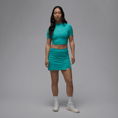 Playera de manga corta de tejido Knit cropped para mujer Jordan