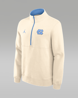 Мужские North Carolina Primetime Primary Logo Jordan Brand College 1/2-Zip Crew