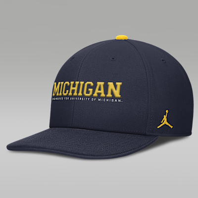 Michigan On-Field Club Men's Jordan Brand Dri-FIT College Adjustable Hat
