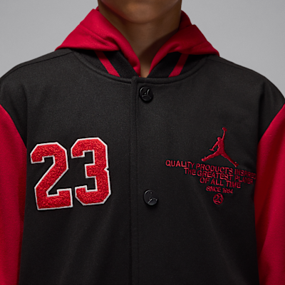 Chamarra bomber de tejido Knit para niños talla grande Jordan
