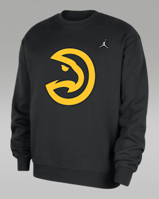 Мужской свитшот Atlanta Hawks Statement Essentials Jordan NBA Fleece Crew-Neck
