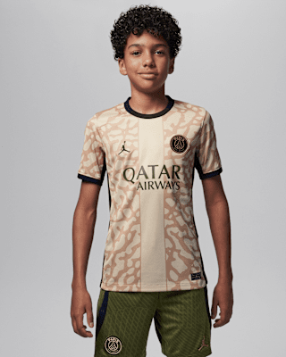 Детские джерси Paris Saint-Germain 2023/24 Stadium Fourth Big Kids' Jordan Dri-FIT Soccer Replica Jersey