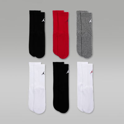 Jordan Everyday Essentials Big Kids' Crew Socks (6 Pairs)