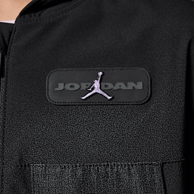 Sudadera con gorro de tejido Woven de cierre completo artesanal y funcional para niños talla grande Jordan