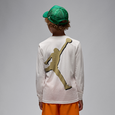 Playera de manga larga Label Air Jordan para niños talla grande