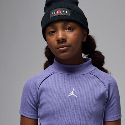Jordan Big Kids' Mock Neck Ribbed Dress