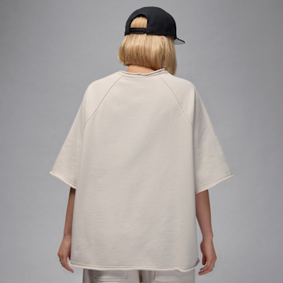 ジョーダン フライト フリース ウィメンズ オーバーサイズド ショートスリーブ フレンチテリー トップ