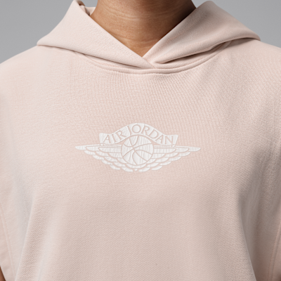 Jordan Flight Fleece Fransız Havlu Kumaşı Kadın Kısa Kollu Kapüşonlu Sweatshirt görsel 5