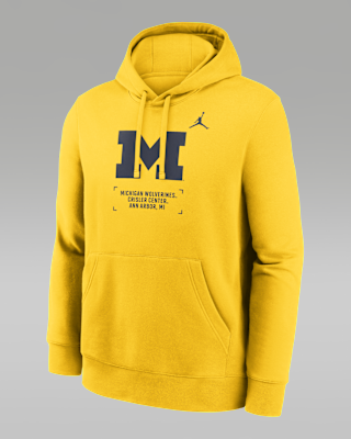 Мужское худи Michigan Club Basketball 2-Hit Nike College Pullover Hoodie для баскетбола