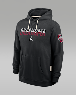 Мужское худи Oklahoma Sideline Standard Issue Jordan Brand Dri-FIT College Pullover Hoodie