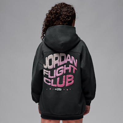Sudadera con gorro sin cierre de satén oversized para niños talla grande Jordan Jumpman Club