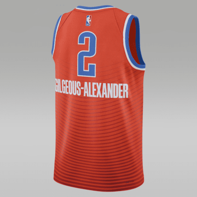 Jordan Oklahoma City Thunder Statement Edition Jordan Dri-FIT Erkek NBA Swingman Forma görsel 2