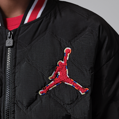 조던 주니어 셔닐 후드 봄버 재킷