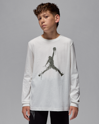 Детская футболка Jordan Big Kids' Jumpman Drip Long Sleeve
