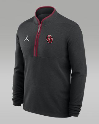 Мужские  Oklahoma Victory Jordan Brand Dri-FIT College 1/2-Zip Long-Sleeve Top