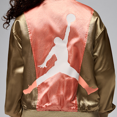 Chamarra bomber de satén en colores contrastantes para niños talla grande Jordan