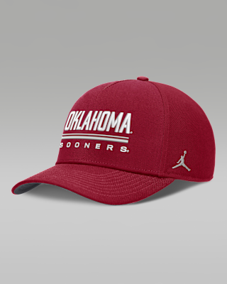 Мужские  Oklahoma Sideline Practice Rise Jordan Brand Dri-FIT College Adjustable Hat