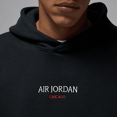 Sudadera con gorro sin cierre Chicago de tejido Fleece para hombre Air Jordan Wordmark