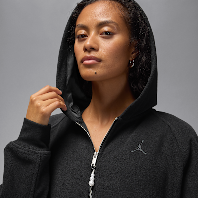 Sudadera con gorro y cierre completo para mujer Jordan Flight Fleece