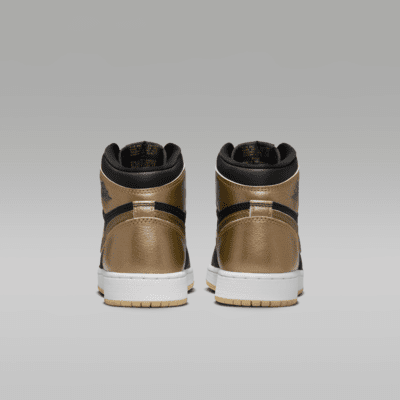 รองเท้าเด็กโต Air Jordan 1 High OG "Black and Gold"