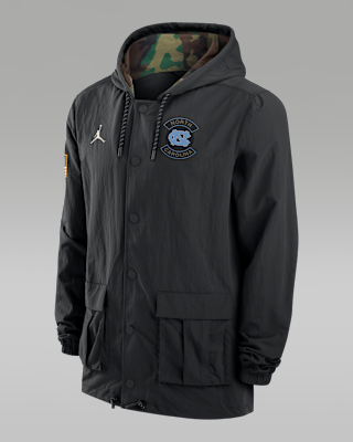 Мужская куртка North Carolina Jordan Brand Full-Snap Hooded Military