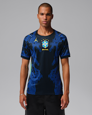 Мужские джерси Brazil 2026 Stadium Away Jordan Dri-FIT Soccer Replica Jersey