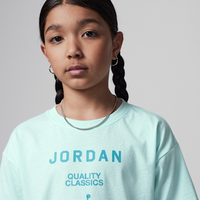 T-shirt med tryck Jordan för ungdom