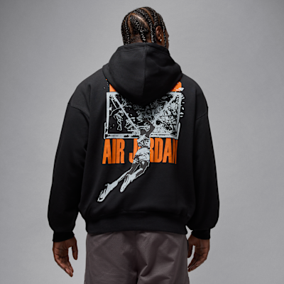 Felpa pullover oversize con cappuccio Jordan Brooklyn – Uomo