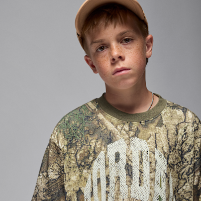 Jordan MVP Big Kids' Distressed Wordmark T-Shirt