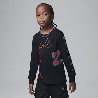 Jordan Allover Retro Long Sleeve Tee Little Kids T-Shirt. Nike.com