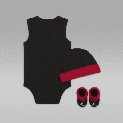 Jordan Jumpman Baby Bodysuit, Beanie and Booties Set