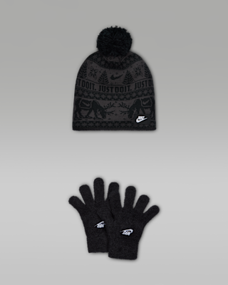 Детские  Nike Big Kids' Fairisle Peak Beanie 2-Piece Set