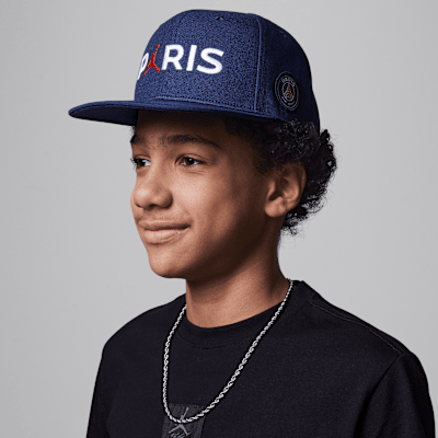 Gorra de visera plana para niños talla grande Jordan Paris Saint-Germain