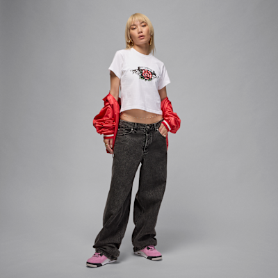 Jordan Flight T-shirt met aansluitende pasvorm en graphic voor dames
