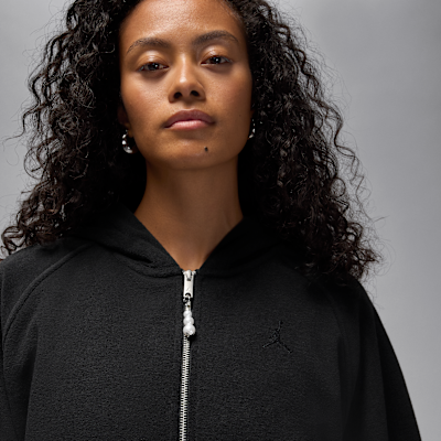 Sudadera con gorro y cierre completo para mujer Jordan Flight Fleece