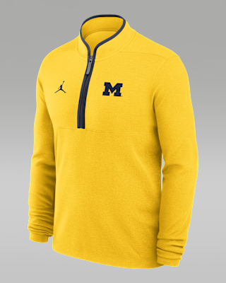 Мужские  Michigan Victory Jordan Brand Dri-FIT College 1/2-Zip Long-Sleeve Top